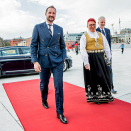 30. april: Kronprins Haakon er til stede i Operaen når Norges Musikkorps Forbund feirer sitt 100-årsjubileum. Foto: Stian Lysberg Solum / NTB scanpix